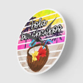 熱帯パラダイス ラウンド壁時計 (傾斜)