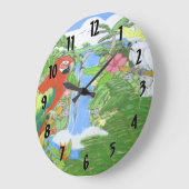 熱帯パラダイス ラージ壁時計 (傾斜)