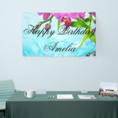 熱帯パラダイス，禅，平和，ラン，青い水，ヨガ 横断幕 (トレードショー)