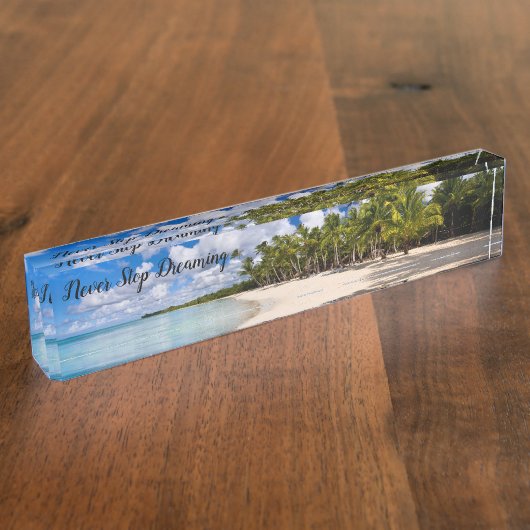 熱帯パラダストップイスの夢を見ない デスクネームプレート (側面)