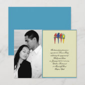 熱帯パロ結婚ツ婚約 招待状 (正面/裏面)