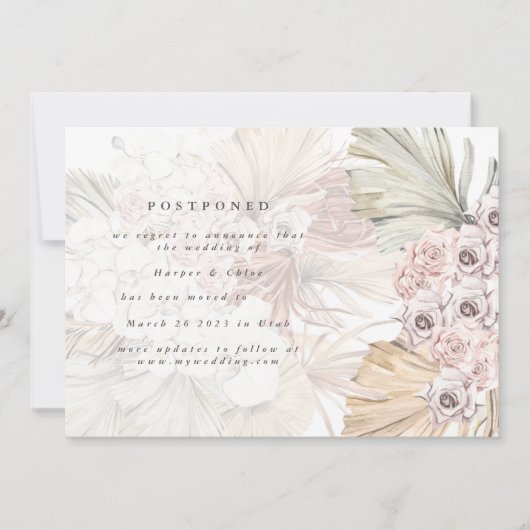 熱帯パンパの日付を変更する日付を延期 セーブザデート (正面)