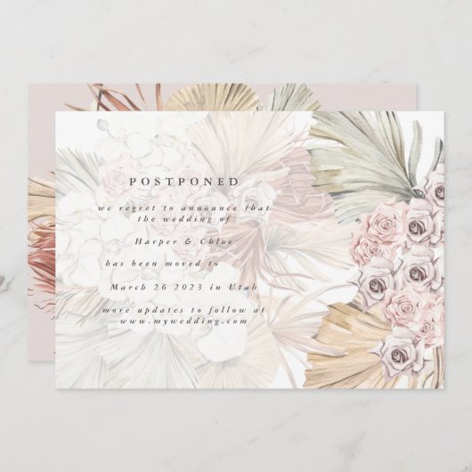 熱帯パンパの日付を変更する日付を延期 セーブザデート (正面/裏面)