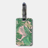 熱帯パーガーリームリーフピンクラゲージタグ ラゲッジタグ (裏面縦)