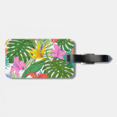 熱帯パーソナライズされたの花 ラゲッジタグ (裏面横)