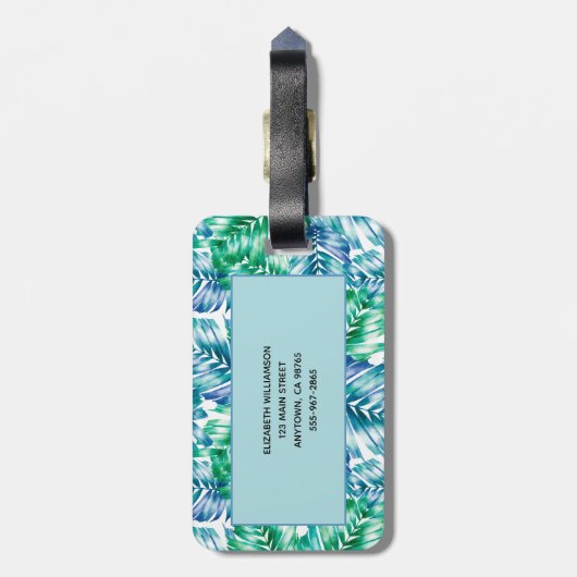 熱帯パーソナライズされたスタイリッシュ性 ラゲッジタグ (裏面縦)