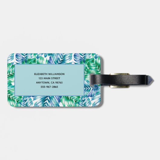 熱帯パーソナライズされたスタイリッシュ性 ラゲッジタグ (裏面横)