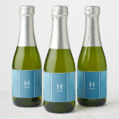熱帯パーソナライズされたティール（緑がかった色） スパークリングワインラベル (ボトル)