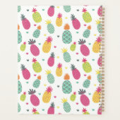熱帯パーソナライズされたパイナップルパターン プランナー手帳 (裏面)