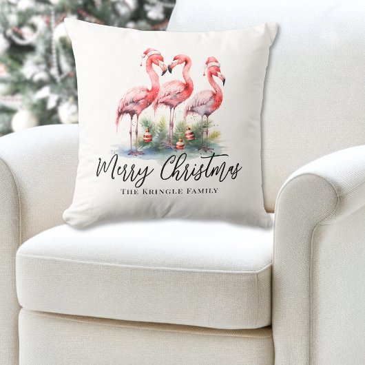 熱帯パーソナライズされたビーチクリスマス クッション