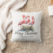 熱帯パーソナライズされたビーチクリスマス クッション (ブランケット)
