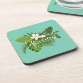 熱帯パーソナライズされたフローラ枠 |コースター コースター (左側)