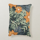 熱帯パーソナライズされたフローラ離れ アクセントクッション (裏面(縦))