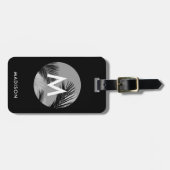 熱帯パーソナライズされたモノグラムモダンカスタム ラゲッジタグ (正面横)