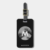 熱帯パーソナライズされたモノグラムモダンカスタム ラゲッジタグ (正面縦)