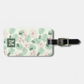 熱帯パーソナライズされたモンテラ植物 ラゲッジタグ (正面横)