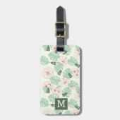 熱帯パーソナライズされたモンテラ植物 ラゲッジタグ (正面縦)
