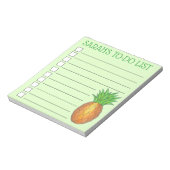 熱帯パーソナライズされた島パイナップル一覧 ノートパッド (回転)