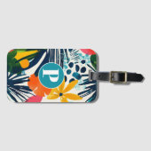 熱帯パーソナライズされた抽象芸術模様 ラゲッジタグ (正面横)