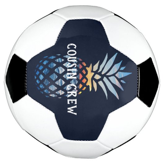熱帯パーソナライズされた日没パイナップル サッカーボール (回転)