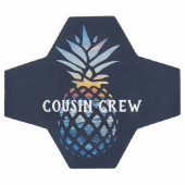 熱帯パーソナライズされた日没パイナップル サッカーボール (フラット)