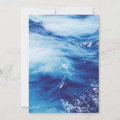 熱帯パーソナライズされた沿岸ビーチ結婚式 サンキューカード (裏面)