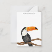 熱帯パーソナライズされた鳥水色ノートカード ノートカード (正面)