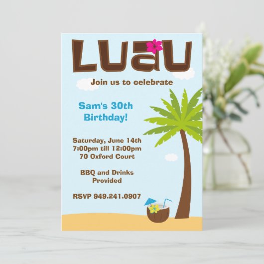 熱帯パーティの招待状 招待状 (スタンド正面)