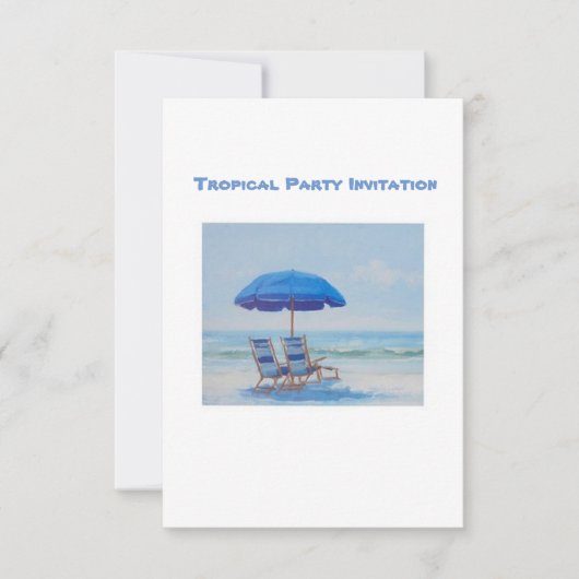 熱帯パーティの招待状 招待状 (正面)