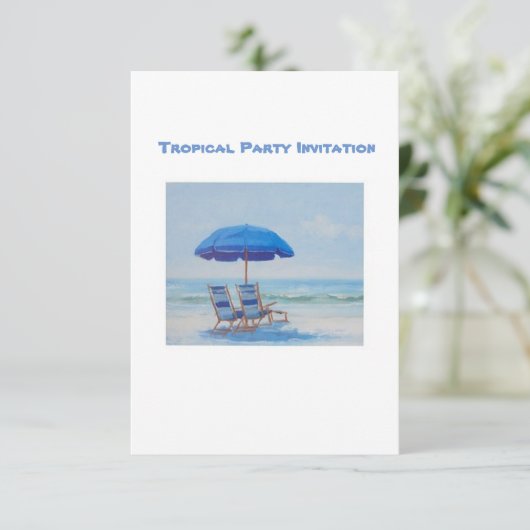熱帯パーティの招待状 招待状 (スタンド正面)