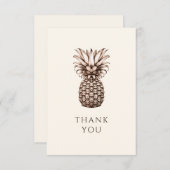熱帯パーティーとパイナップルヴィンテージ サンキューカード (正面/裏面)
