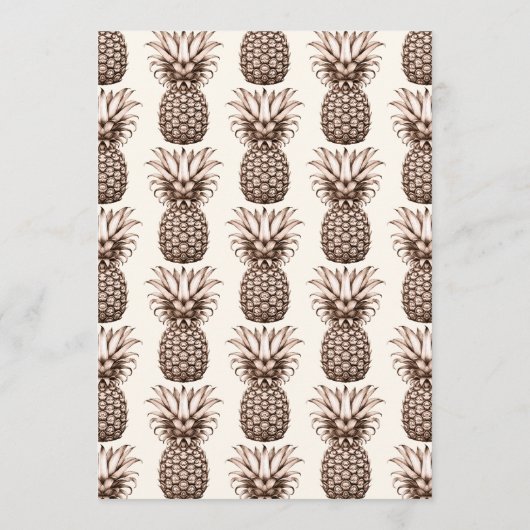 熱帯パーティーとパイナップルヴィンテージ 招待状 (裏面)