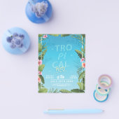 熱帯パーティーフライヤー、ハワイ夏パーティー チラシ (シングル)