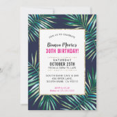 熱帯パーティー招待状水カラヤシ離れルアウ(ハワイ式宴会) 招待状 (正面)