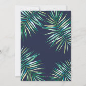 熱帯パーティー招待状水カラヤシ離れルアウ(ハワイ式宴会) 招待状 (裏面)