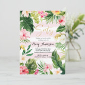 熱帯パーティー460誕生日招待状 招待状 (スタンド正面)