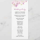 熱帯パープルオーキッドウォーター結婚カラー プログラム (裏面)