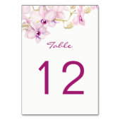 熱帯パープルオーキッドテーブルナンバーカード テーブルナンバー (裏面)