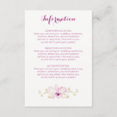 熱帯パープルオーキッドフローラ情報カード エンクロージャーカード (正面)