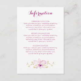 熱帯パープルオーキッドフローラ情報カード エンクロージャーカード