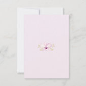 熱帯パープルオーキッド水の色の返信カード 出欠カード (裏面)