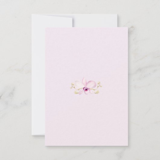 熱帯パープルオーキッド水の色の返信カード 出欠カード (裏面)