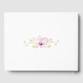 熱帯パープルオーキッド結婚フローラ ゲストブック (裏面)