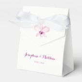 熱帯パープルオーキッド結婚フローラ フェイバーボックス (正面サイド)