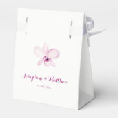 熱帯パープルオーキッド結婚フローラ フェイバーボックス (裏面サイド)