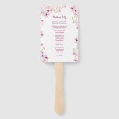 熱帯パープルオーキ結婚ッドの式プログラム ハンドファン (裏面)