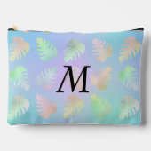 熱帯パープルグラデーションモノグラムのアクセサリーポーチ アクセサリーポーチ (正面)