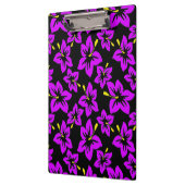熱帯パープルハワイアンハイビスカス花 クリップボード (左)