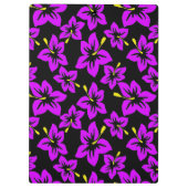 熱帯パープルハワイアンハイビスカス花 クリップボード (裏面)