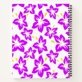 熱帯パープルハワイアンハイビスカス花 ノートブック (裏面)